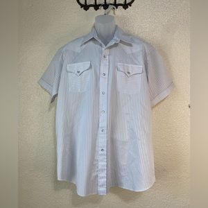 Panhandle Slim vintage western shirt, short sleeve,‎ pearl snaps